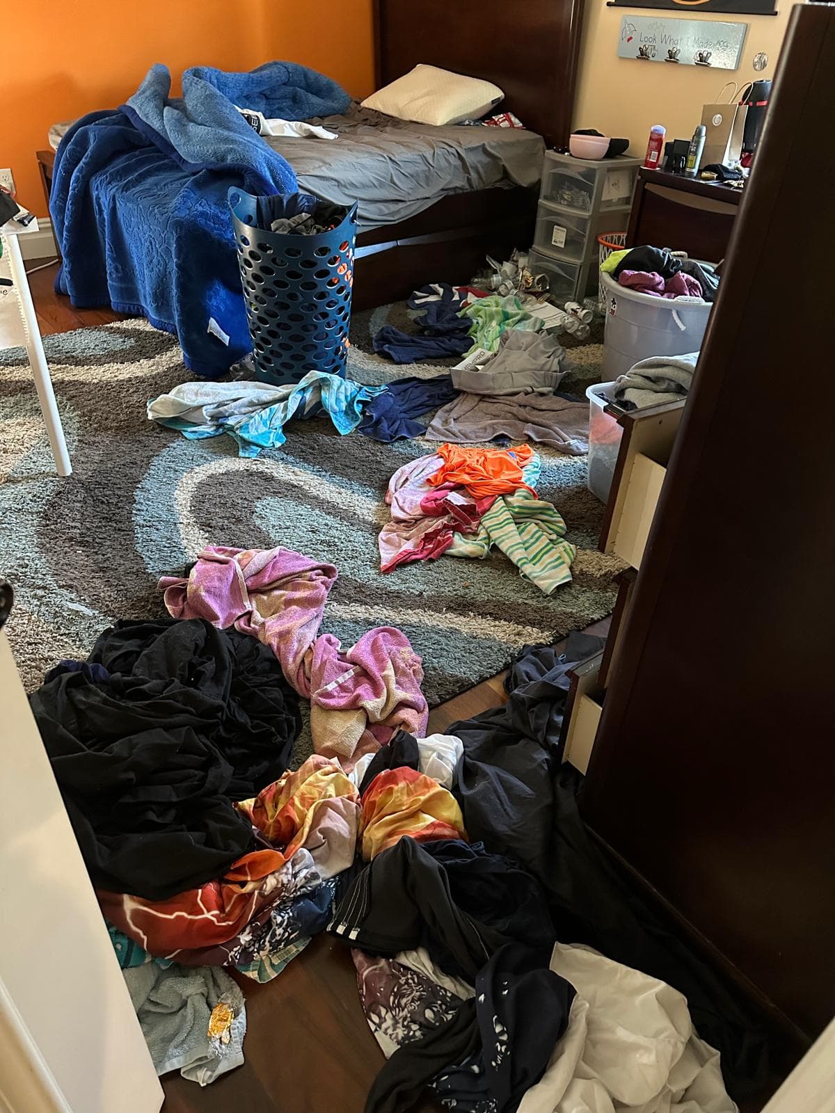 Before: Room before and after cleaning