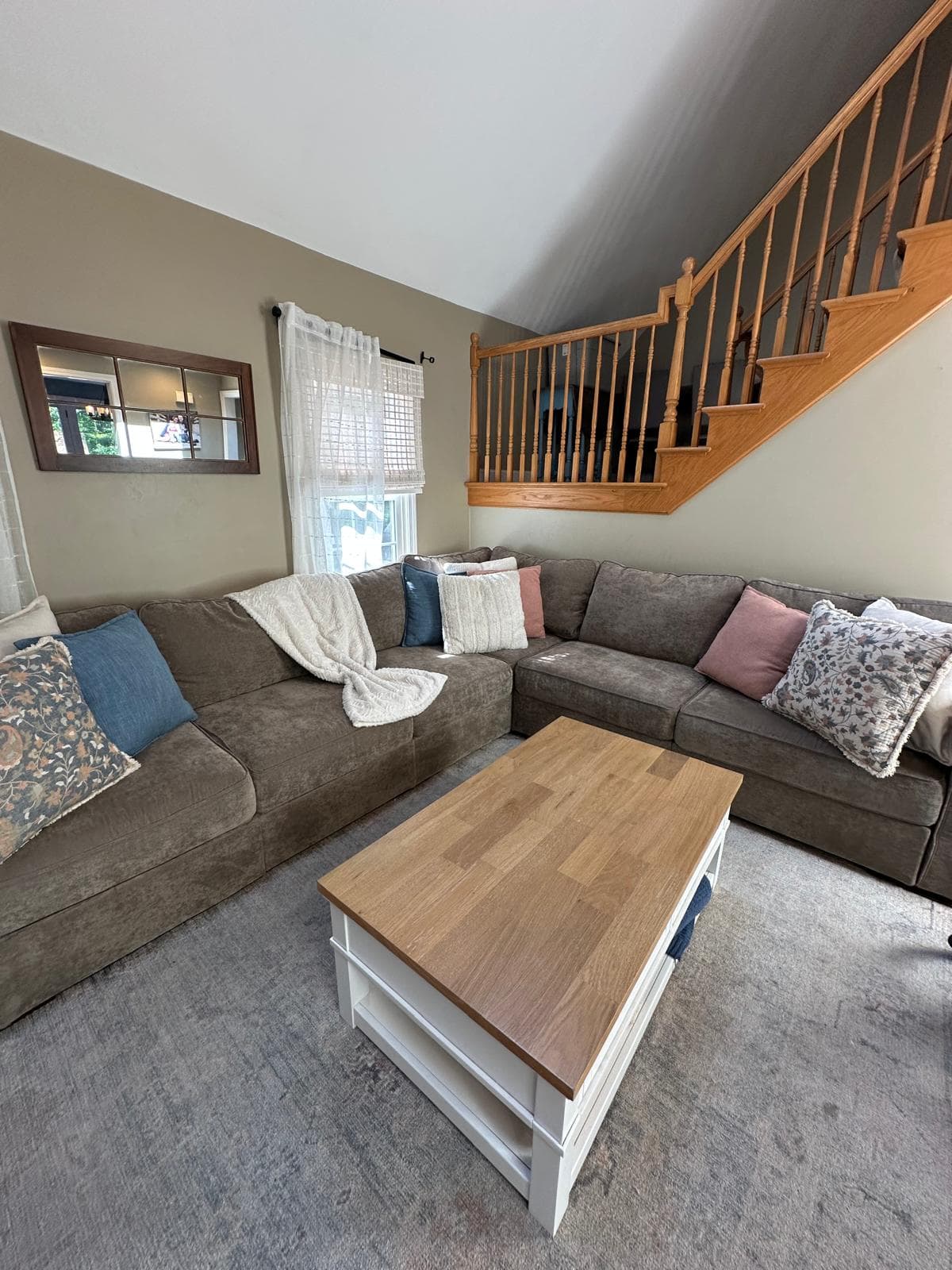 After: Living room before and after cleaning